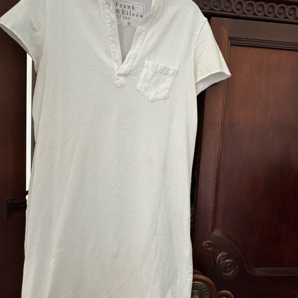 Frank & Eileen white polo dress -size M
